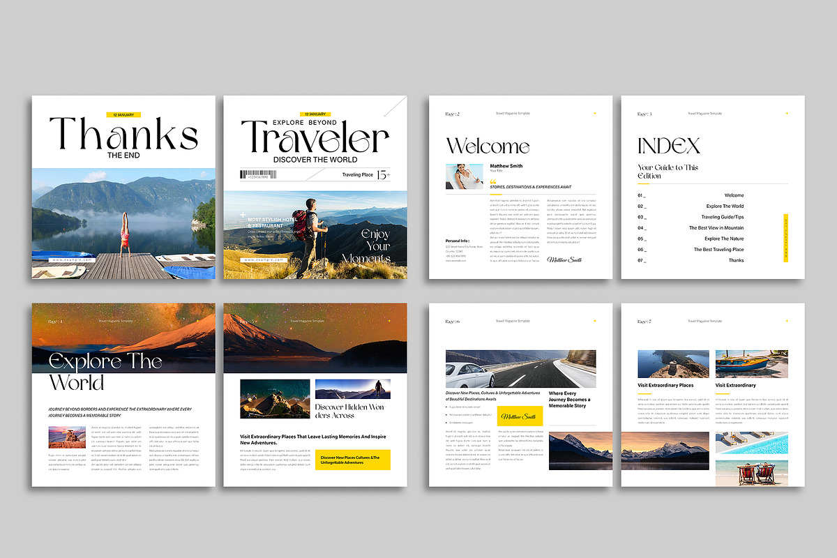Travel Magazine Template | Square, a Magazine Template by Spark_Creative (Photo 11 of 13)