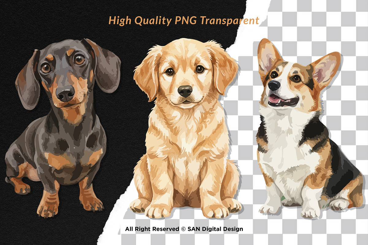 15 Bundle Watercolor Small Dog Pet, an Animal Illustration by Morspective (Photo 2 of 8)