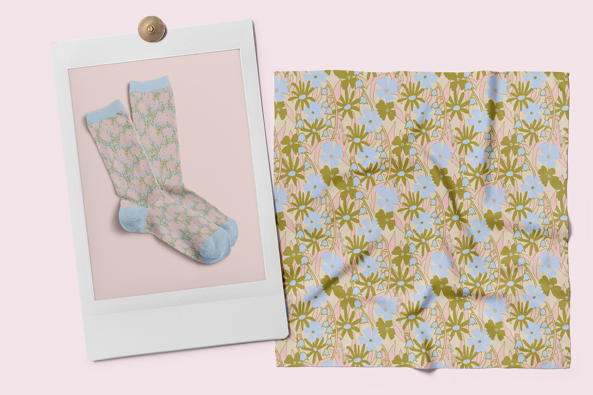 Flower Power Retro Pattern Set, a Pattern Graphic by Emma Make (Photo 10 of 12)