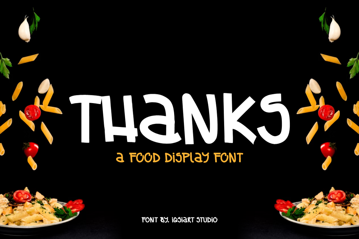 Foody Hokan - Food Font, a Handwritten Font by Iqsiart Studio (Photo 7 of 7)