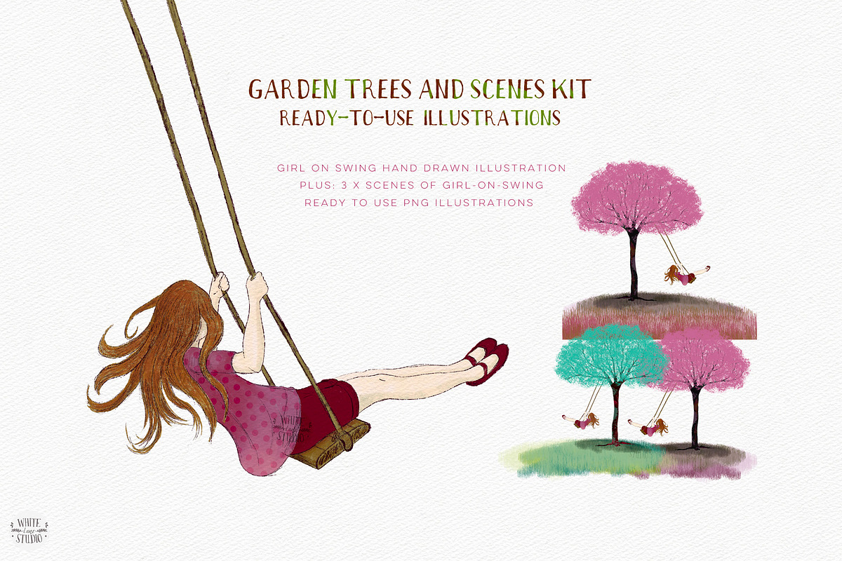 Garden Trees + Scenes Procreate Kit, a Brush Add-On by White Lane Studio (Photo 7 of 15)