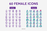 120 avatar icons-Full version, a Duotone Icon by himoki (Thumbnail 3 of 9)