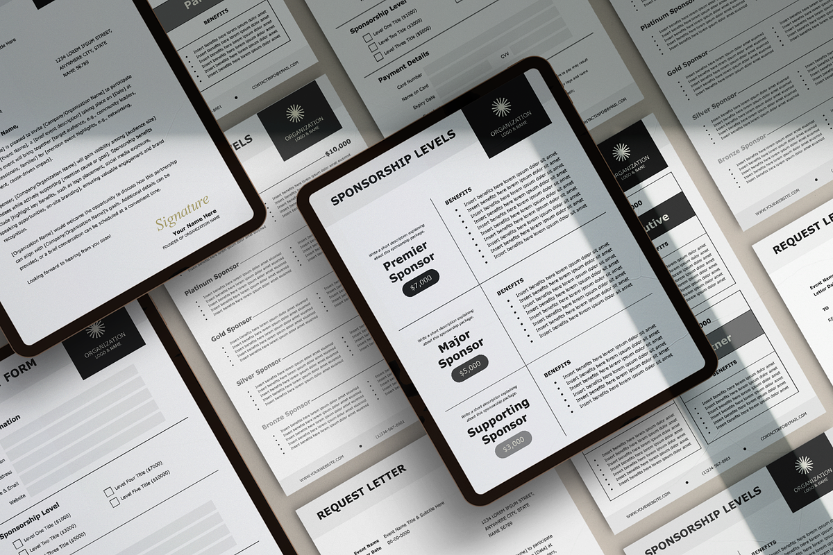 Sponsorship Forms and Levels, a Stationery Template by Creatif Foundry (Photo 1 of 6)