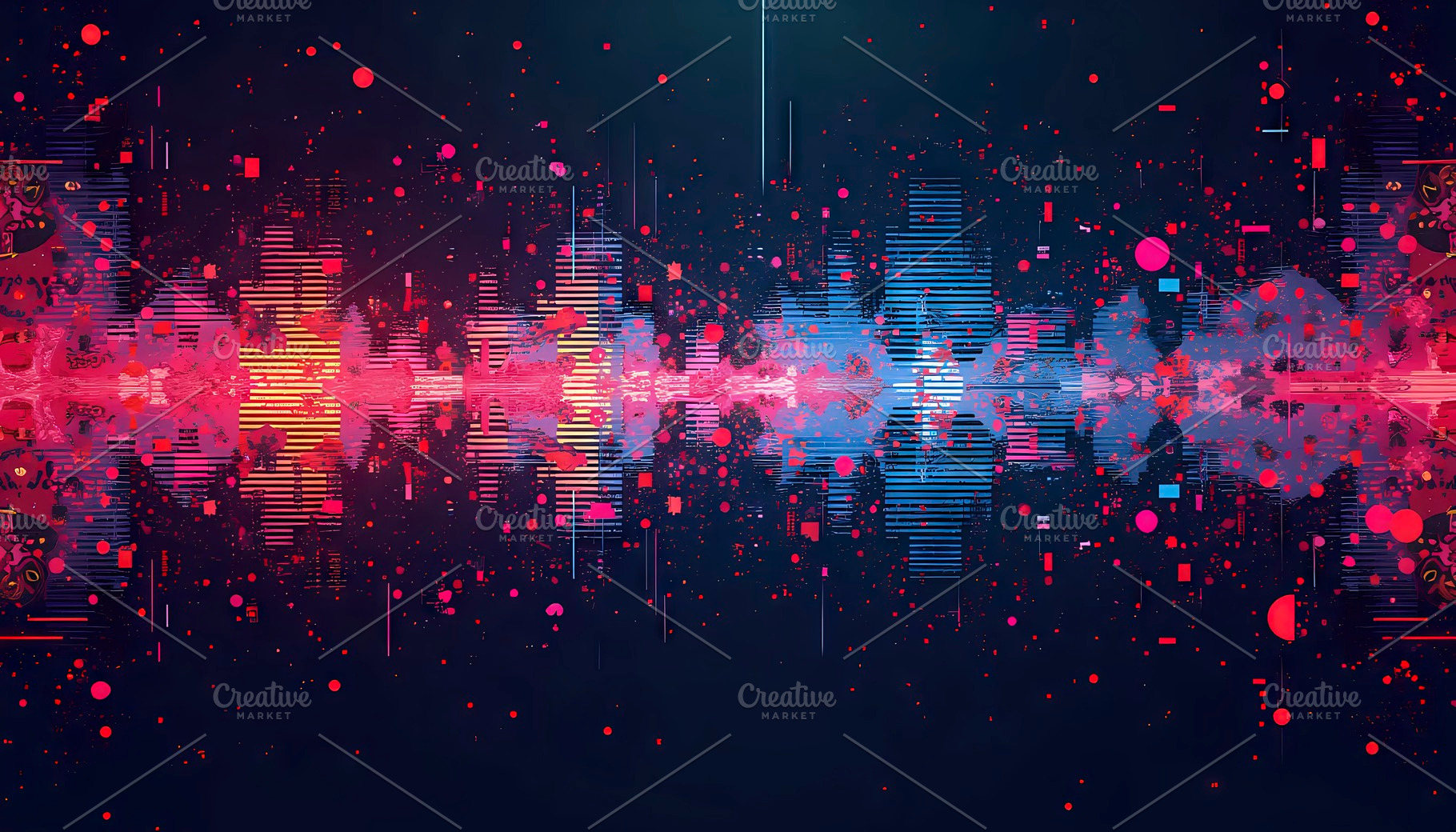 Abstract Glitch Style Background Wit, a Photo by LOGOCREATIVE