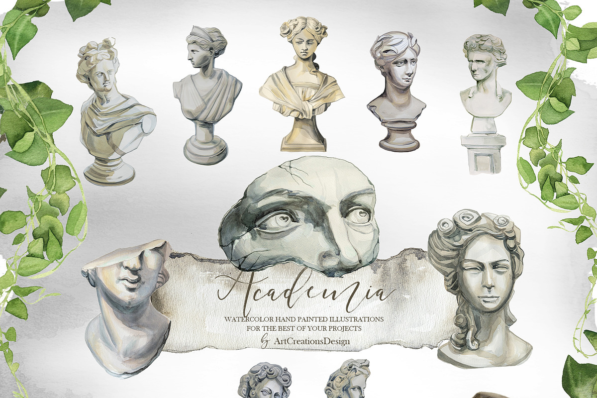 Authentic Hand-Painted Academia Set, an Education Illustration by ArtCreationsDesign (Photo 12 of 16)