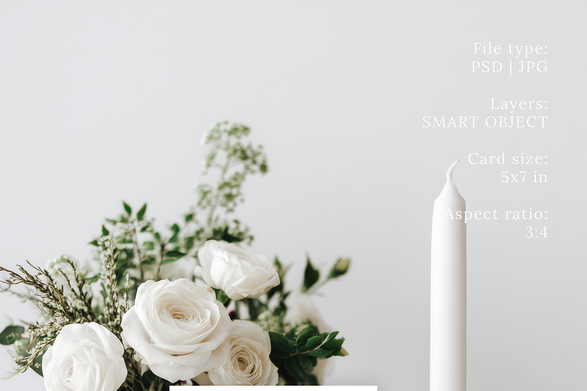 Wedding 5x7 Invitation Mockup, a Product Mockup by Serenefeeling (Photo 3 of 6)