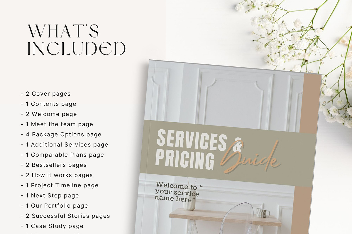 Services & Pricing Guide Template, a Brochure Template by design4social (Photo 6 of 10)