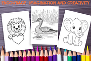 Cute Baby Animal Coloring Books, an Animal Illustration by LA Design (Thumbnail 10 of 10)