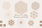 Flower of Life set Sacred Geometry, an Object Graphic by GraphicRedStudio (Thumbnail 2 of 3)