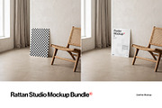 Rattan Poster & Tote Bag Mockup, a Packaging Mockup by Usethis Mockup (Thumbnail 2 of 8)