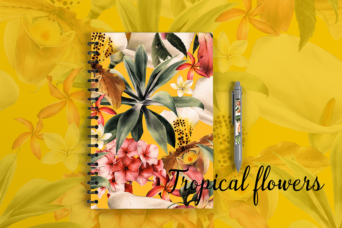 Seamless tropical patterns, a Pattern Graphic by ollalya (Photo 16 of 17)