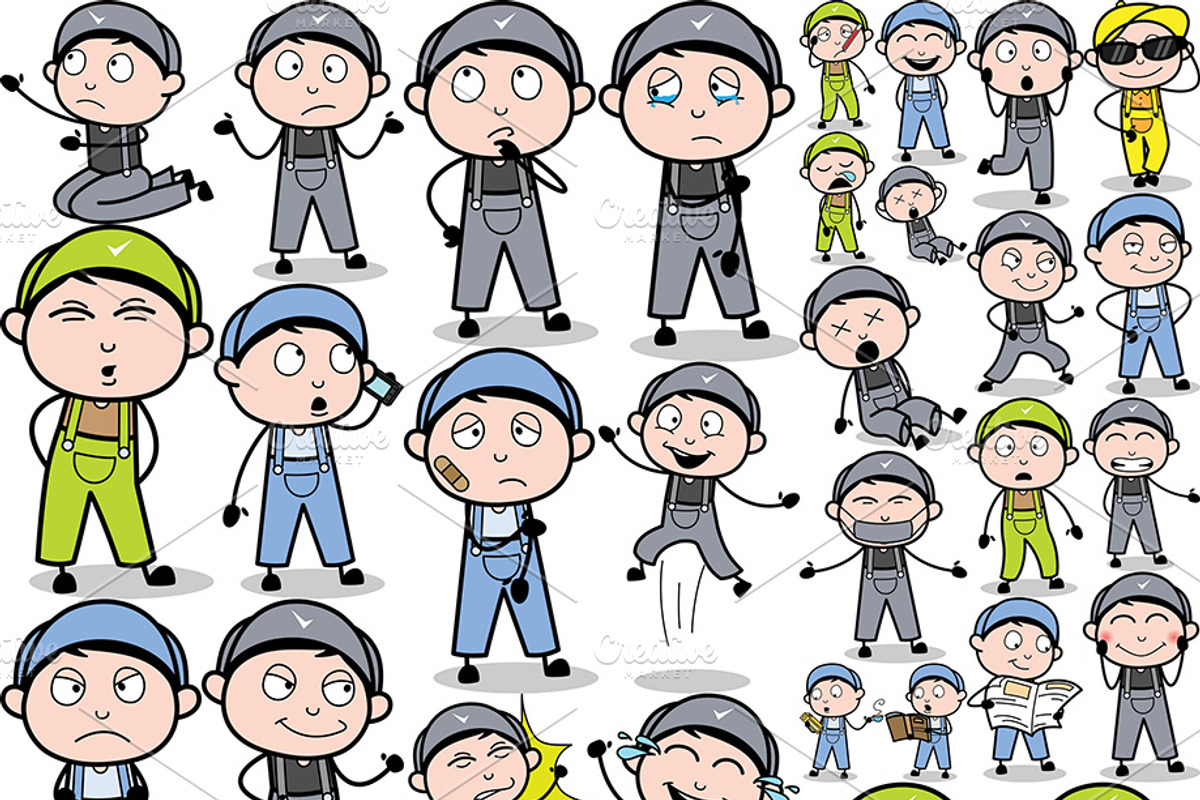 Repairman ~ Cartoon Character Set, a Person Illustration by The Toon Company (Photo 3 of 9)