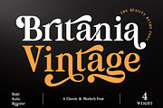 Britania Vintage, a Serif Font by Max.co Studio (Thumbnail 1 of 13)
