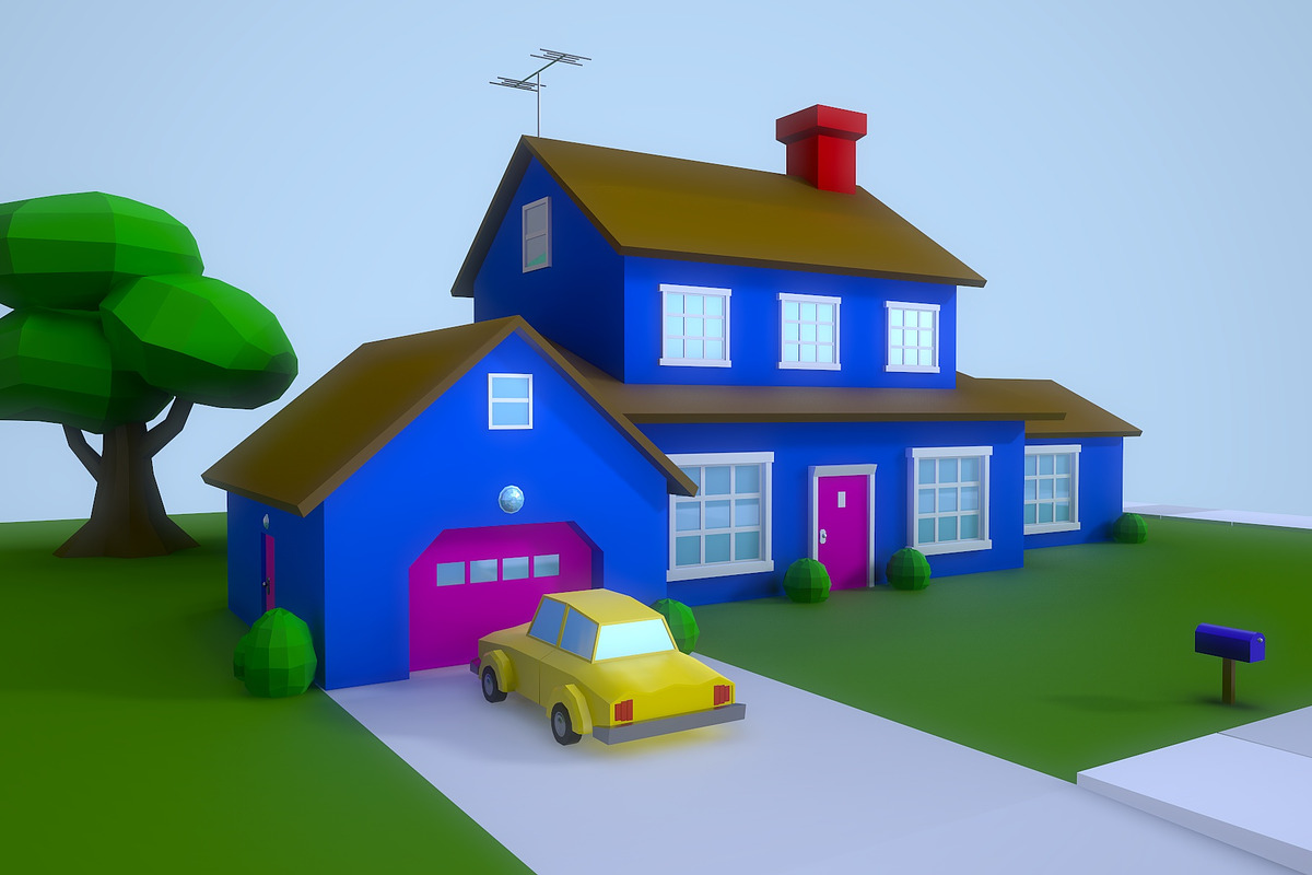 Low Poly House 1, an Architecture 3D Model by Midgardians (Photo 1 of 14)