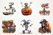 Halloween Funny Skeleton Sublimation, an Illustration by RobertsArt (Thumbnail 5 of 7)