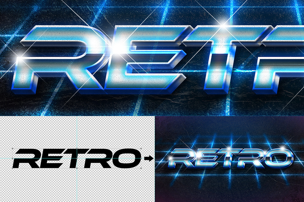 80s Text Effects preview 5