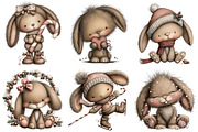 Whimsical Christmas Fluffy Bunny PNG, an Illustration by Craft Nest (Thumbnail 3 of 11)