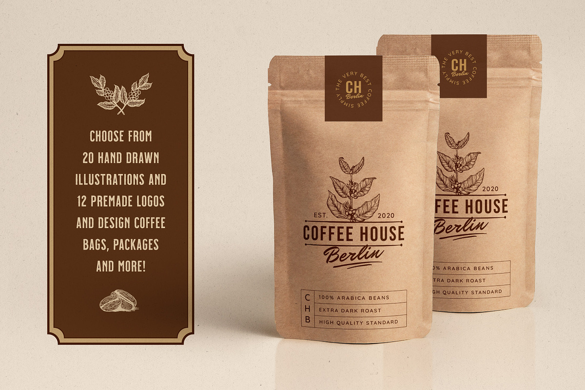 Coffee House - Illustration Set, an Illustration by Heritage Type Co. (Photo 5 of 6)