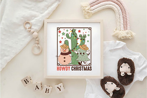 Retro Howdy Christmas Sublimation