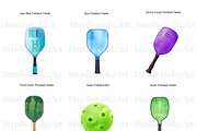 Pickleball Clipart, Pickleball PNG, a Sport Illustration by BrushstrokeArtGB (Thumbnail 3 of 9)