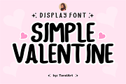 Simple Valentine - Cute Love Font, a Handwritten Font by KiddoGlyphs Studio (Thumbnail 1 of 5)