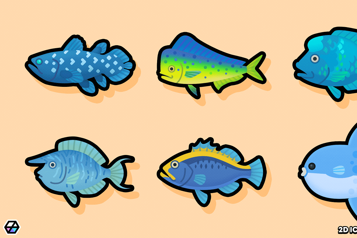 2D Icons - Fish Icon, a Solid Icon by LAYERLAB (Photo 7 of 10)