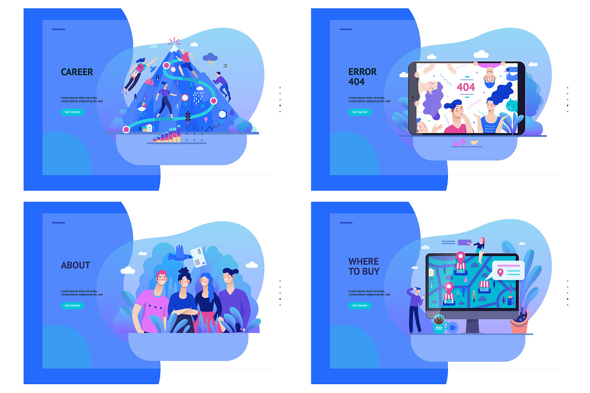 Company website vector Illustrations, a Work Illustration by Grivina's shop (Photo 24 of 25)
