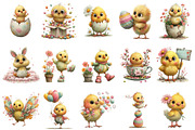 Whimsical Easter Chick Clipart, an Illustration by OK Design (Thumbnail 3 of 6)