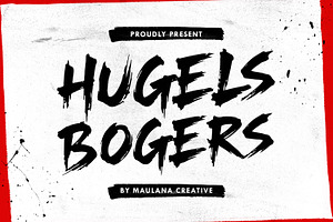 Hugels Bogers Metal Brush Font