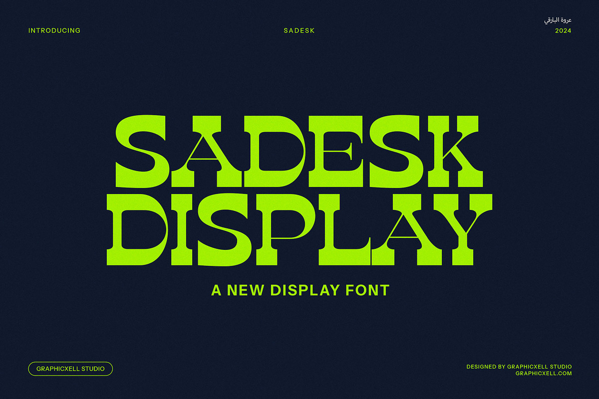 Sandesk Display Serif Font, a Slab Serif Font by Graphicxell (Photo 1 of 8)
