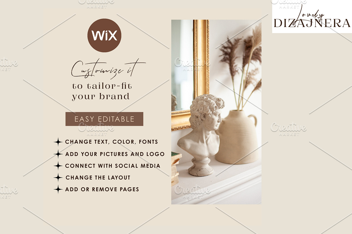 Wix Web Fashion Designer, Artist, a Wix Template by Lovely.Dizajnera (Photo 6 of 7)