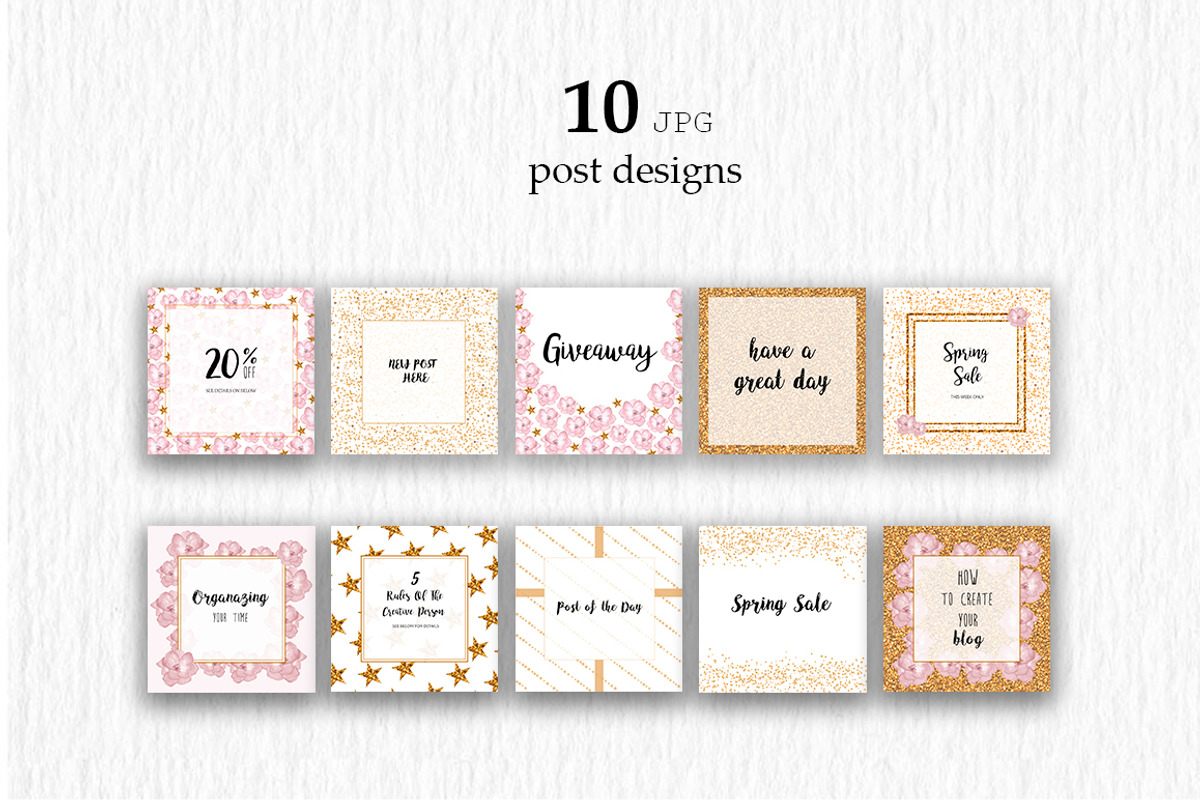 Instagram Designs, a Templates & Theme by kate_illustration (Photo 3 of 3)