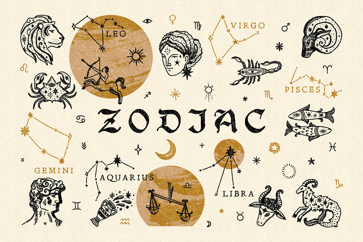 Zodiac Signs Bundle, an Animal Illustration by Annie Konst (Photo 1 of 13)