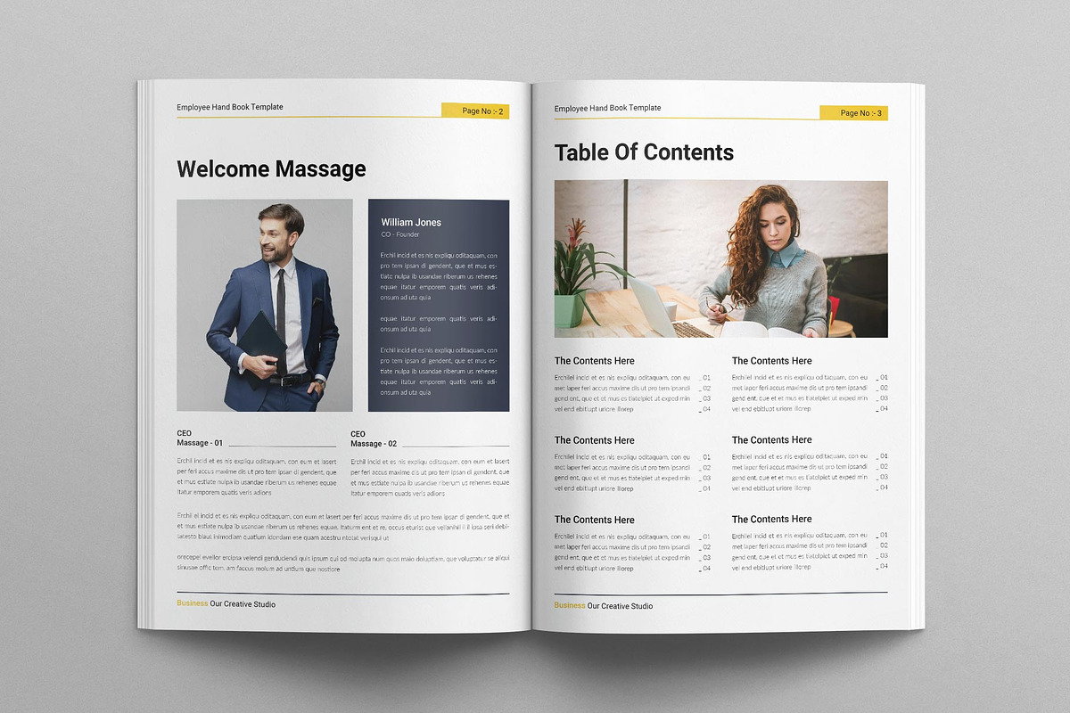 Digital Employee Handbook Template, a Magazine Template by TemplatesForest