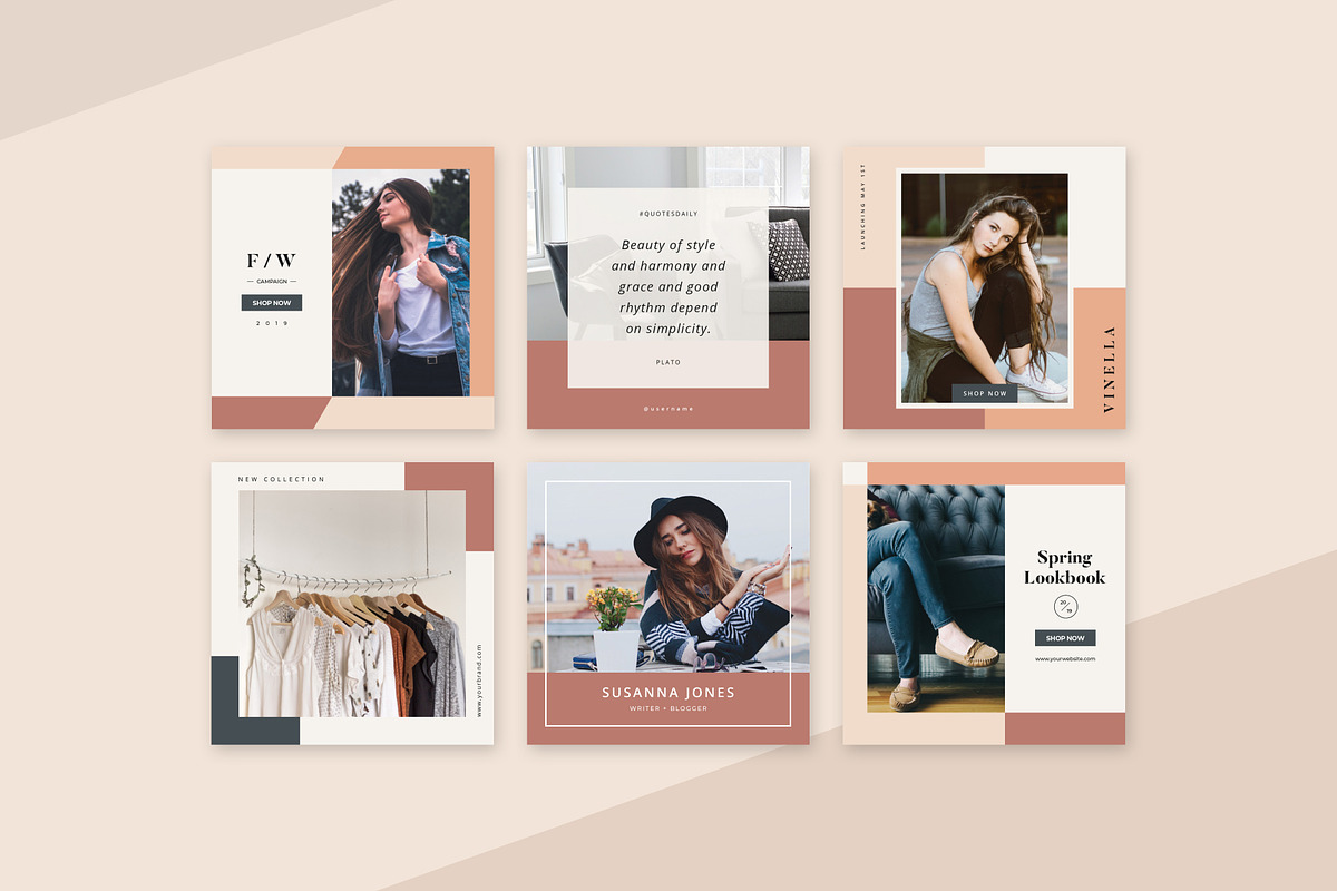 Pastel Instagram Pack PS & Canva, a Social Media Template by Studio Siv (Photo 4 of 6)