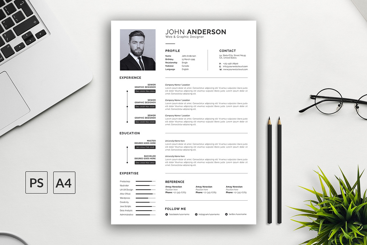 Resume CV, a Resume Template by Abdul Studio (Photo 1 of 5)