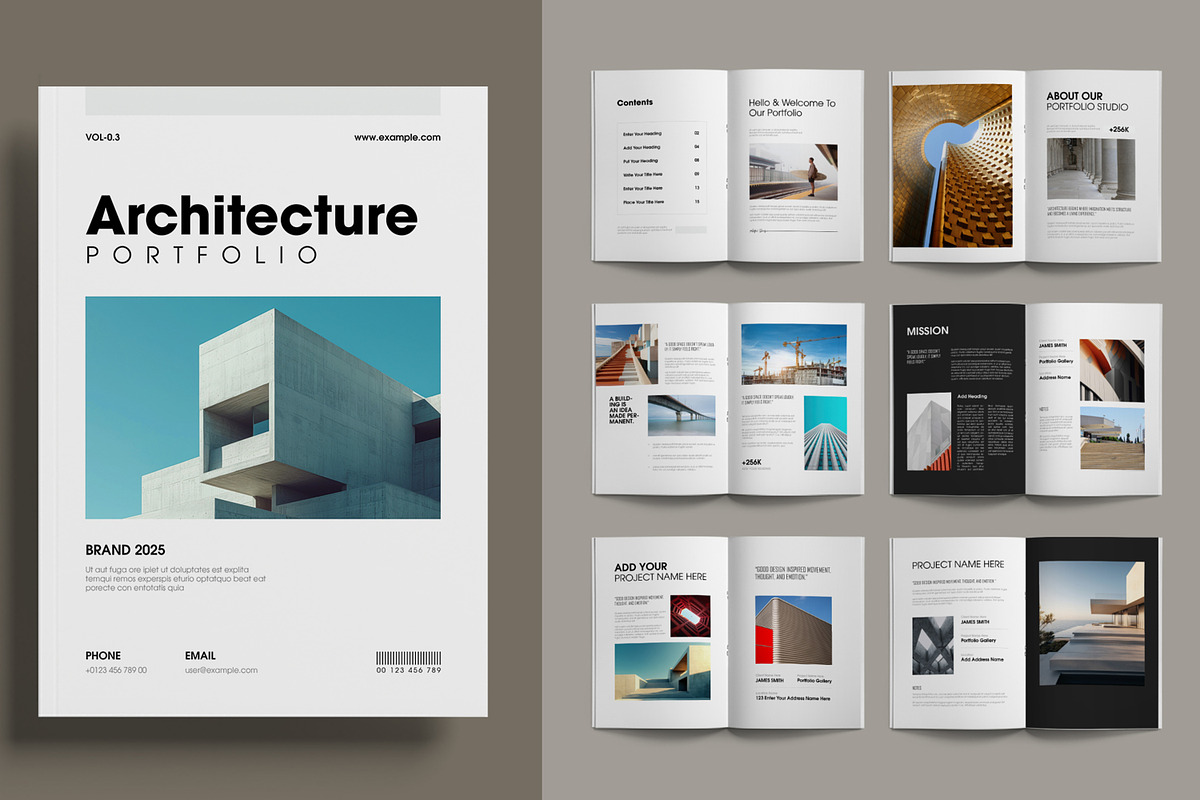 Architecture Portfolio Layout, a Brochure Template by ContestDesign (Photo 1 of 3)