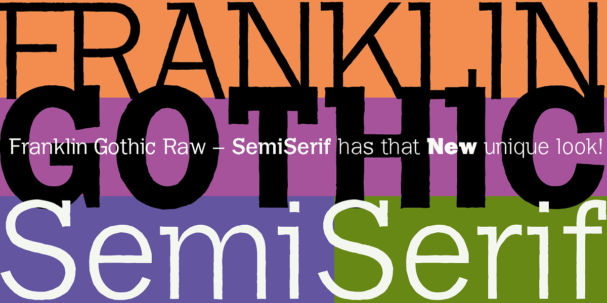 Franklin Gothic Raw Semi Serif, a Sans Serif Font by Wiescher-Design (Photo 1 of 6)