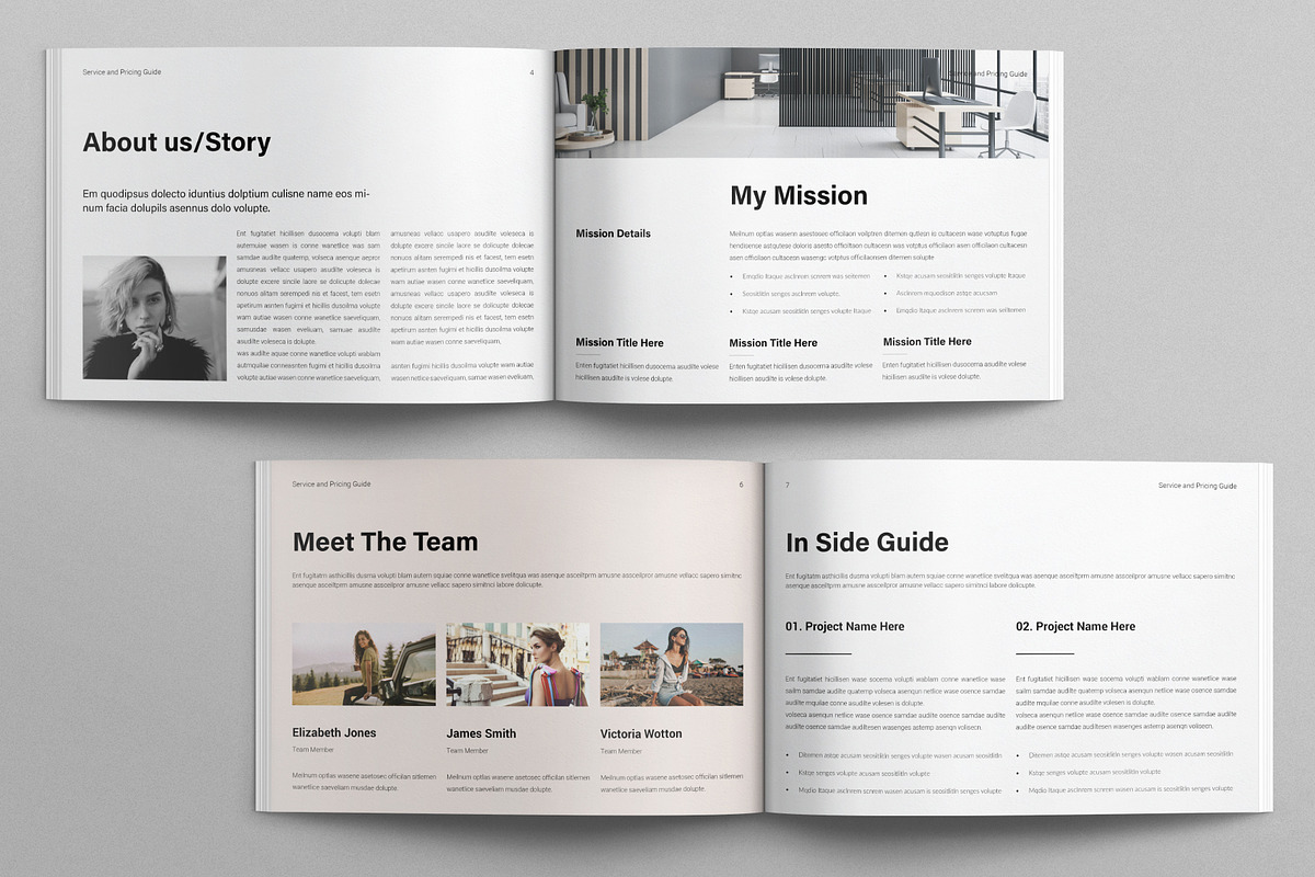 Service & Pricing Guide Landscape, a Brochure Template by E-Type (Photo 3 of 7)