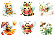 Watercolor Summer Yellow Bee Clipart, an Illustration by DreamPrint404 (Thumbnail 2 of 5)