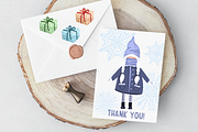 Gnomes and Snowflakes - Clip Art Set, a Decorative Illustration by Tati Bordiu Digital (Thumbnail 6 of 6)