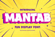 MANTAB - Fun Display Font, a Font by Gassstype (Thumbnail 1 of 9)