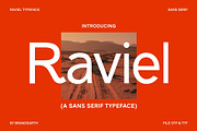 Raviel – A Refined Sans Serif, a Sans Serif Font by Brand Earth (Thumbnail 1 of 7)
