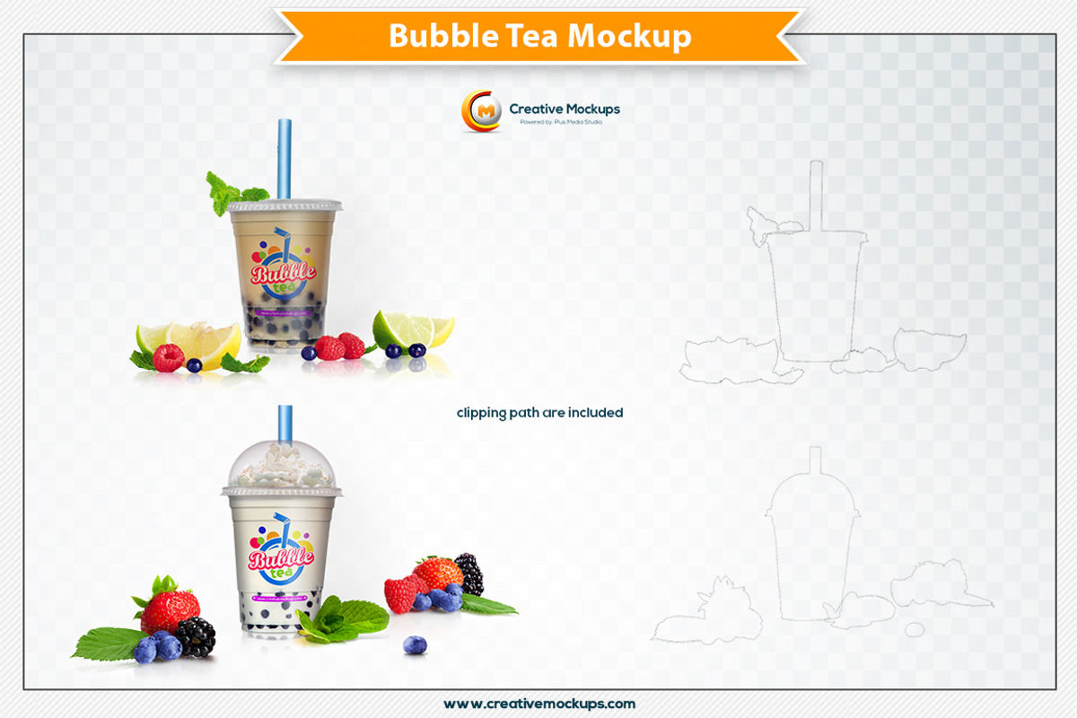 Bubble Tea Mockup, a Cups & Container Mockup by Plus Media (Photo 4 of 5)