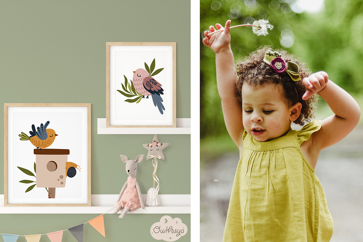 Birds and Butterflies Collection, a Decorative Illustration by owlasya (Photo 7 of 8)