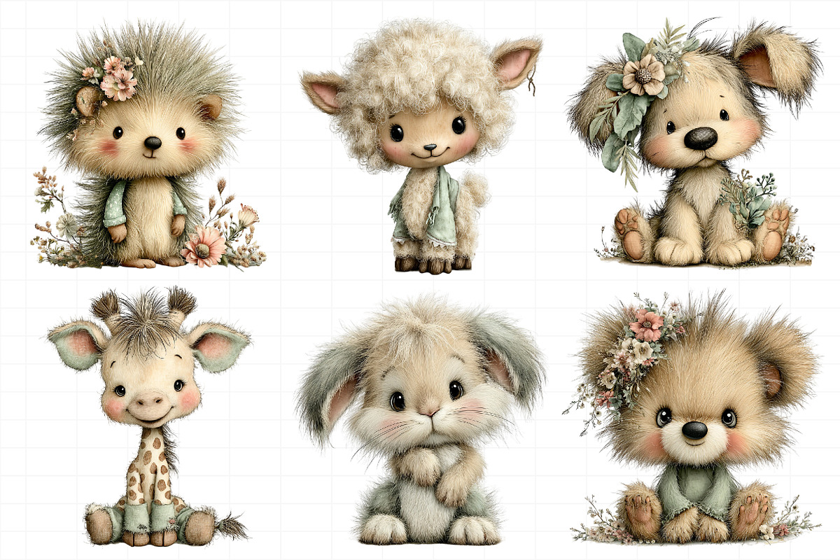 Whimsical Nursery Animals Clipart, an Illustration by Daily.Designs (Photo 4 of 8)