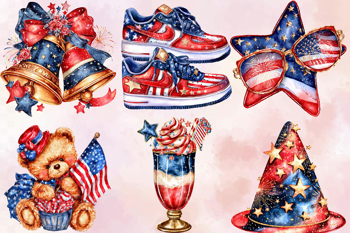 4th of July Patriotic Png Clipart Bu, an Illustration by SVGArt (Photo 6 of 9)