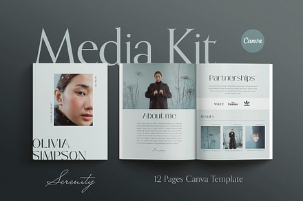 SERENITY | Media Kit Canva Template, a Magazine Template by Sierra Creative Studio