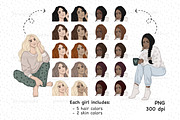Warm Girls Clipart, a Person Illustration by GlamArtZhanna (Thumbnail 3 of 4)