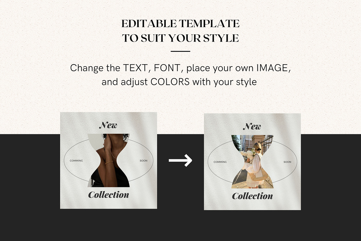 Minimalist Black Instagram Templates, a Social Media Template by DesignbySamVN (Photo 8 of 9)